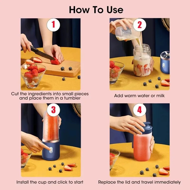 Portable 6-Blade Personal Nutrition Blender